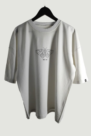 Oversized Λευκή Μπλούζα Butterfly – Unisex DRYLAKE