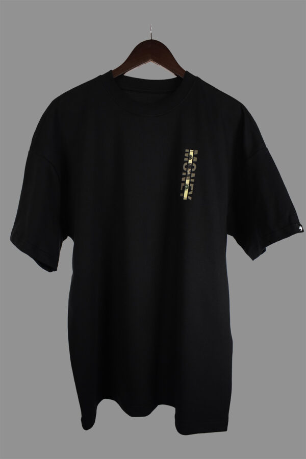 oversized unisex μπλούζα μαύρη με τύπωμα money