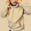 oversized beige hoodie Dry Lake με κουκούλα και κεντημένο logo premium beige unisex hoodie streetwear Dry Lake