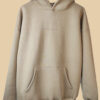 oversized beige hoodie Dry Lake με κουκούλα και κεντημένο logo premium beige unisex hoodie streetwear Dry Lake