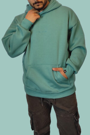 oversized mint hoodie Dry Lake με κουκούλα και κεντημένο logo premium mint unisex hoodie streetwear Dry Lake